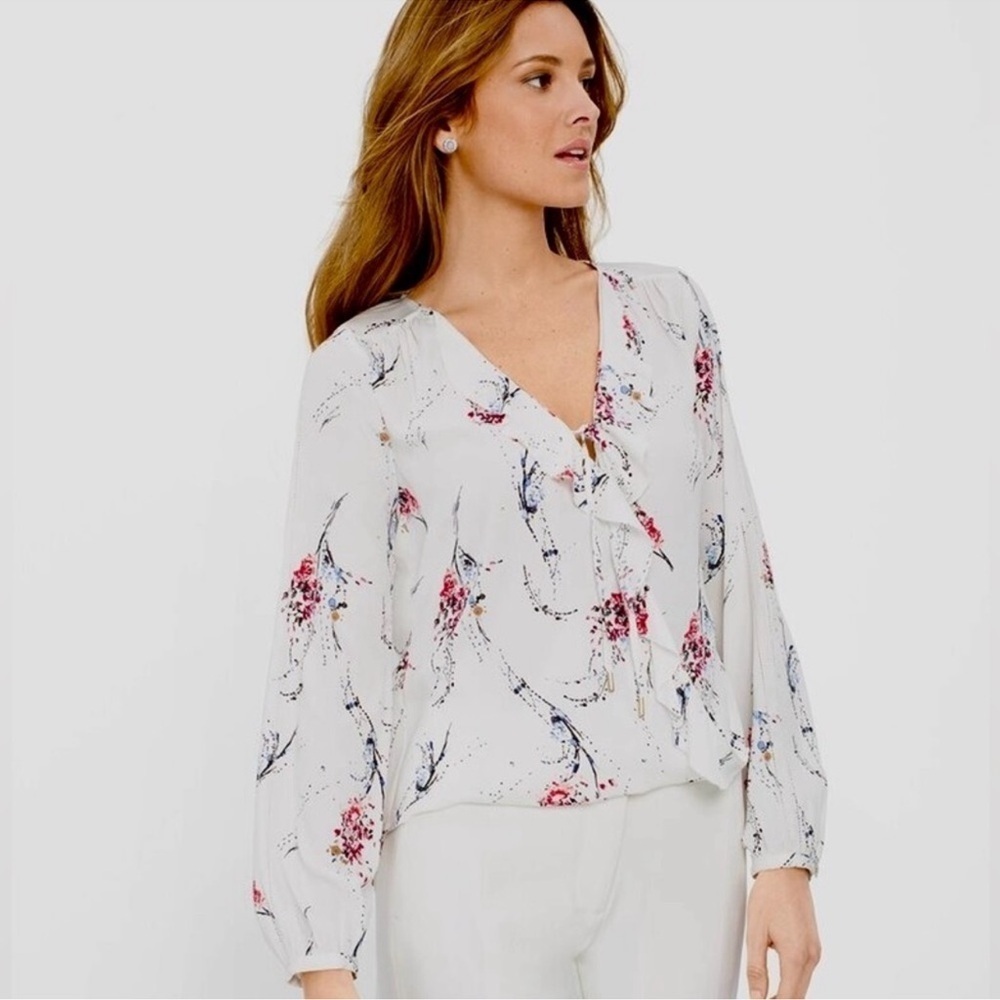 White House Black Market Floral Blouse